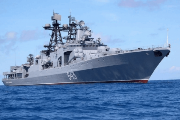 سفينة روسية مزودة بصواريخ فرط صوتية تدخل البحر المتوسط