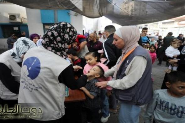 بدء حملة التطعيم ضد شلل الأطفال في غزة باستثناء الشمال