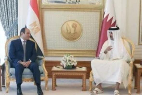 الرئيس السيسى وأمير قطر يؤكدان أهمية تشكيل جبهة موحدة لحماية الأمن القومى العربى
