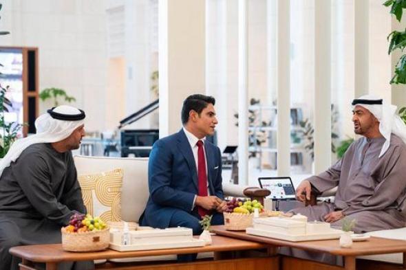 أحمد أبو هشيمة يلتقي رئيس دولة الإمارات الشيخ محمد بن زايد آل نهيان