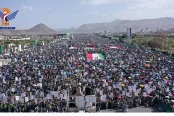 أخبار اليمن : صنعاء .. حشود مليونية تؤكد وحدة ساحات المقاومة ضد الطغيان