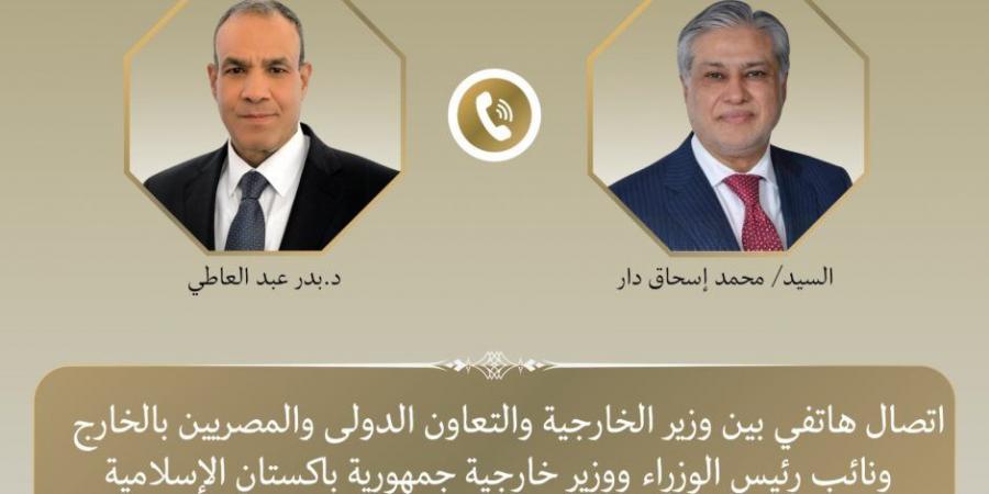 وزير الخارجية يبحث هاتفياً مع نظيره الباكستاني سبل تعزيز العلاقات الثنائية وخفض التصعيد الإقليمي