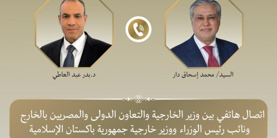 وزير الخارجية يبحث هاتفيا مع نظيره الباكستاني التطورات الإقليمية والجهود المشتركة لخفض التصعيد